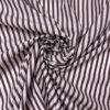 Italian Striped Yarn-Dyed Fine Cotton Shirting - Brown / White