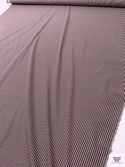 Italian Striped Yarn-Dyed Fine Cotton Shirting - Brown / White / Medium Orchid 17 Italian Striped Yarn-Dyed Fine Cotton Shirting - Brown / White / Medium Orchid -Fabrics And Fabrics Store 19995 7