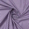 Italian Striped Yarn-Dyed Fine Cotton Shirting - Medium Orchid / Navy / White