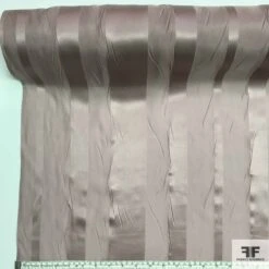 Striped Satin Silk Chiffon Burnout - Mauve