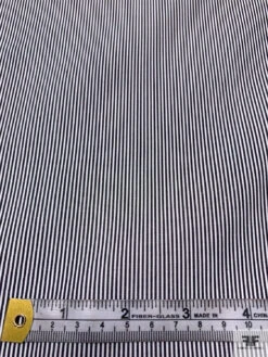 Italian Thin Striped Yarn-Dyed Fine Cotton Shirting - Charcoal Black / White 13 Italian Thin Striped Yarn-Dyed Fine Cotton Shirting - Charcoal Black / White -Fabrics And Fabrics Store 20001 4