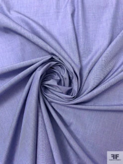 Italian Plain-Weave Yarn-Dyed Fine Cotton Shirting - Blue / White