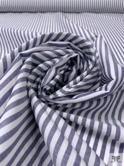 Italian Striped Yarn-Dyed Plain-Weave Fine Cotton-Linen Shirting - Navy / White 14 Italian Striped Yarn-Dyed Plain-Weave Fine Cotton-Linen Shirting - Navy / White -Fabrics And Fabrics Store 20004 3 5a36e032 5172 4a11 912a 4fd0d1dd05ba