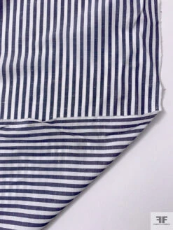 Italian Striped Yarn-Dyed Plain-Weave Fine Cotton-Linen Shirting - Navy / White 17 Italian Striped Yarn-Dyed Plain-Weave Fine Cotton-Linen Shirting - Navy / White -Fabrics And Fabrics Store 20004 7 10bef716 8960 4bf0 9cb3 9df9aea30238