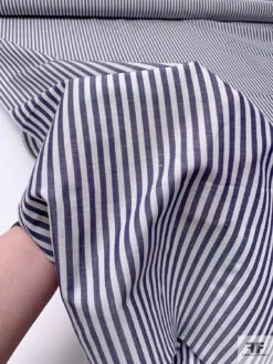 Italian Striped Yarn-Dyed Plain-Weave Fine Cotton-Linen Shirting - Navy / White 19 Italian Striped Yarn-Dyed Plain-Weave Fine Cotton-Linen Shirting - Navy / White -Fabrics And Fabrics Store 20004 9 2b4f1356 caf6 43fd a9f2 e7bc2f279725