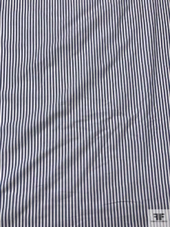Italian Striped Yarn-Dyed Fine Cotton Shirting - Blue / Off-White 15 Italian Striped Yarn-Dyed Fine Cotton Shirting - Blue / Off-White -Fabrics And Fabrics Store 20007 4