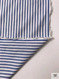Italian Striped Yarn-Dyed Fine Cotton Shirting - Blue / Off-White 17 Italian Striped Yarn-Dyed Fine Cotton Shirting - Blue / Off-White -Fabrics And Fabrics Store 20007 7