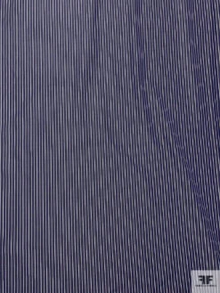 Italian Striped Yarn-Dyed Fine Cotton Shirting - Navy / White 15 Italian Striped Yarn-Dyed Fine Cotton Shirting - Navy / White -Fabrics And Fabrics Store 20008 4