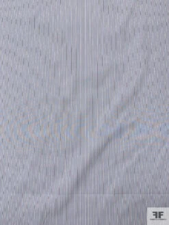 Italian Striped Yarn-Dyed Fine Poplin Cotton Shirting - Sky Grey / Black / White 15 Italian Striped Yarn-Dyed Fine Poplin Cotton Shirting - Sky Grey / Black / White -Fabrics And Fabrics Store 20011 4