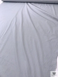 Italian Striped Yarn-Dyed Fine Poplin Cotton Shirting - Sky Grey / Black / White 18 Italian Striped Yarn-Dyed Fine Poplin Cotton Shirting - Sky Grey / Black / White -Fabrics And Fabrics Store 20011 8