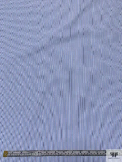 Italian Striped Yarn-Dyed Fine Poplin Cotton Shirting - Blue / Navy / White 16 Italian Striped Yarn-Dyed Fine Poplin Cotton Shirting - Blue / Navy / White -Fabrics And Fabrics Store 20012 5