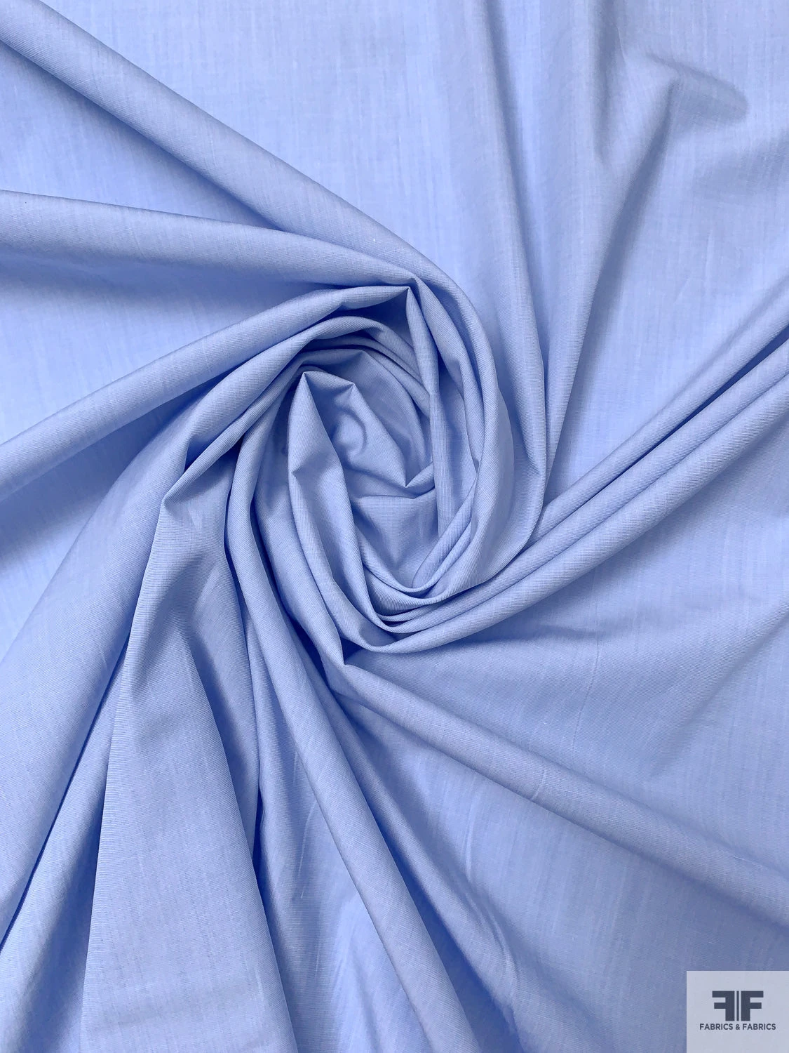 Italian Plain-Weave Yarn-Dyed Fine Cotton Shirting - Beau Blue 3 Italian Plain-Weave Yarn-Dyed Fine Cotton Shirting - Beau Blue