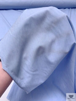 Italian Plain-Weave Yarn-Dyed Fine Cotton Shirting - Beau Blue 12 Italian Plain-Weave Yarn-Dyed Fine Cotton Shirting - Beau Blue -Fabrics And Fabrics Store 20014 5