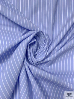 Italian Striped Yarn-Dyed Fine Cotton Shirting - Beau Blue / White 13 Italian Striped Yarn-Dyed Fine Cotton Shirting - Beau Blue / White -Fabrics And Fabrics Store 20015 2