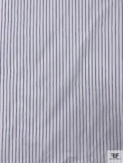 Italian Striped Yarn-Dyed Fine Poplin Cotton Shirting - Blue / White / Black 15 Italian Striped Yarn-Dyed Fine Poplin Cotton Shirting - Blue / White / Black -Fabrics And Fabrics Store 20016 4
