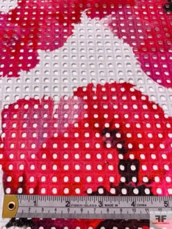 Italian Watercolor Floral Printed Cotton Eyelet - Hot Pinks / Black / White 16 Italian Watercolor Floral Printed Cotton Eyelet - Hot Pinks / Black / White -Fabrics And Fabrics Store 20027 6