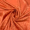 Circles And Spots Jacquard Silk Charmeuse - Burnt Orange
