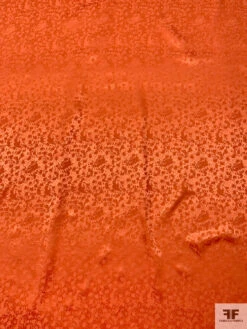 Circles And Spots Jacquard Silk Charmeuse - Burnt Orange -Fabrics And Fabrics Store 20087 3