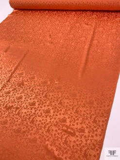 Circles And Spots Jacquard Silk Charmeuse - Burnt Orange -Fabrics And Fabrics Store 20087 7