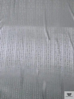 Vines And Striped Jacquard Silk Charmeuse - Grey 16 Vines And Striped Jacquard Silk Charmeuse - Grey -Fabrics And Fabrics Store 20118 4