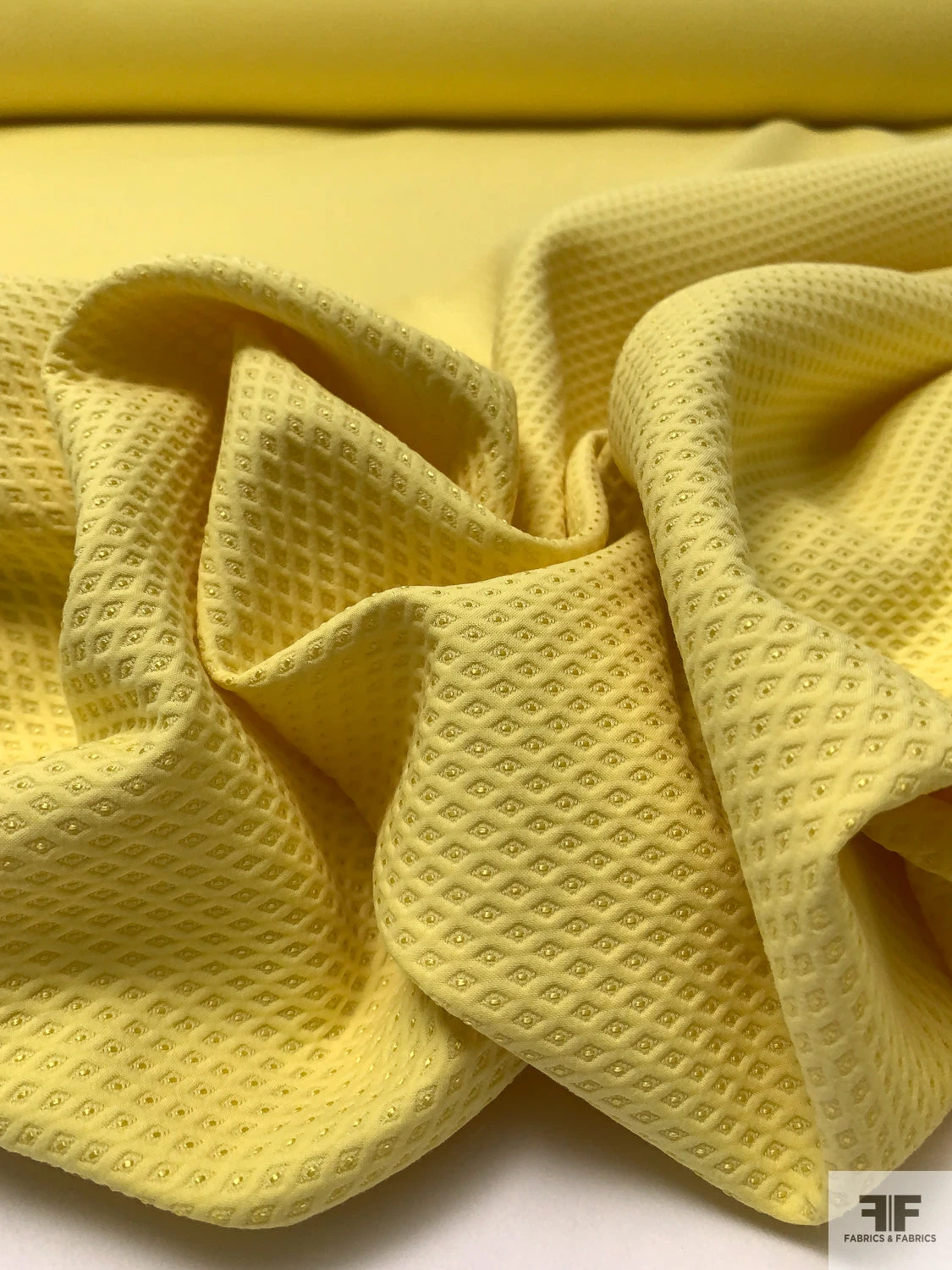 Made In Switzerland Diamond Dot Cotton-Blend Pique - Yellow 3 Made In Switzerland Diamond Dot Cotton-Blend Pique - Yellow