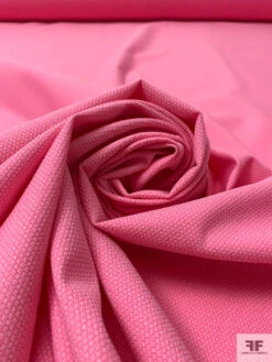 Micro Diamond Dot Stretch Cotton-Blend Pique - Brink Pink / Off-White 15 Micro Diamond Dot Stretch Cotton-Blend Pique - Brink Pink / Off-White -Fabrics And Fabrics Store 20200 3
