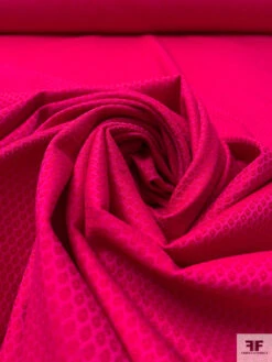 Italian Diamond Clusters Stretch Cotton-Blend Pique - Magenta / Red -Fabrics And Fabrics Store 20201 3