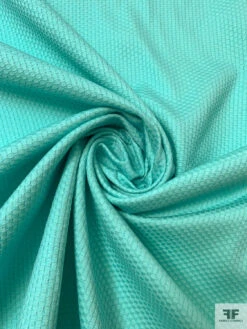 Honeycomb Cotton Pique - Seafoam Green