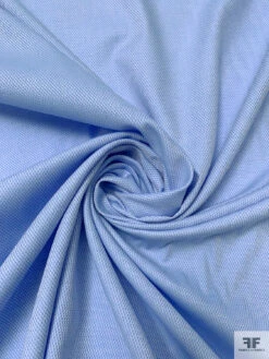 Italian Yarn-Dyed Pique Cotton Shirting - Soft Blue / White 14 Italian Yarn-Dyed Pique Cotton Shirting - Soft Blue / White -Fabrics And Fabrics Store 20206 1