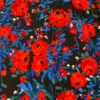 Italian Floral Printed Cotton Lawn - Reds / Blues / Black / Dark Sage 2 Italian Floral Printed Cotton Lawn - Reds / Blues / Black / Dark Sage -Fabrics And Fabrics Store 20214 4