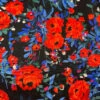 Italian Floral Printed Cotton-Blend Faille - Reds / Blues / Black / Dark Sage 2 Italian Floral Printed Cotton-Blend Faille - Reds / Blues / Black / Dark Sage -Fabrics And Fabrics Store 20215 4