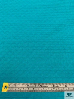 Italian Circle Lattice Stretch Jacquard Cotton Twill - Turquoise 13 Italian Circle Lattice Stretch Jacquard Cotton Twill - Turquoise -Fabrics And Fabrics Store 20220 3