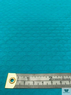 Italian Circle Lattice Stretch Jacquard Cotton Twill - Turquoise 14 Italian Circle Lattice Stretch Jacquard Cotton Twill - Turquoise -Fabrics And Fabrics Store 20220 4