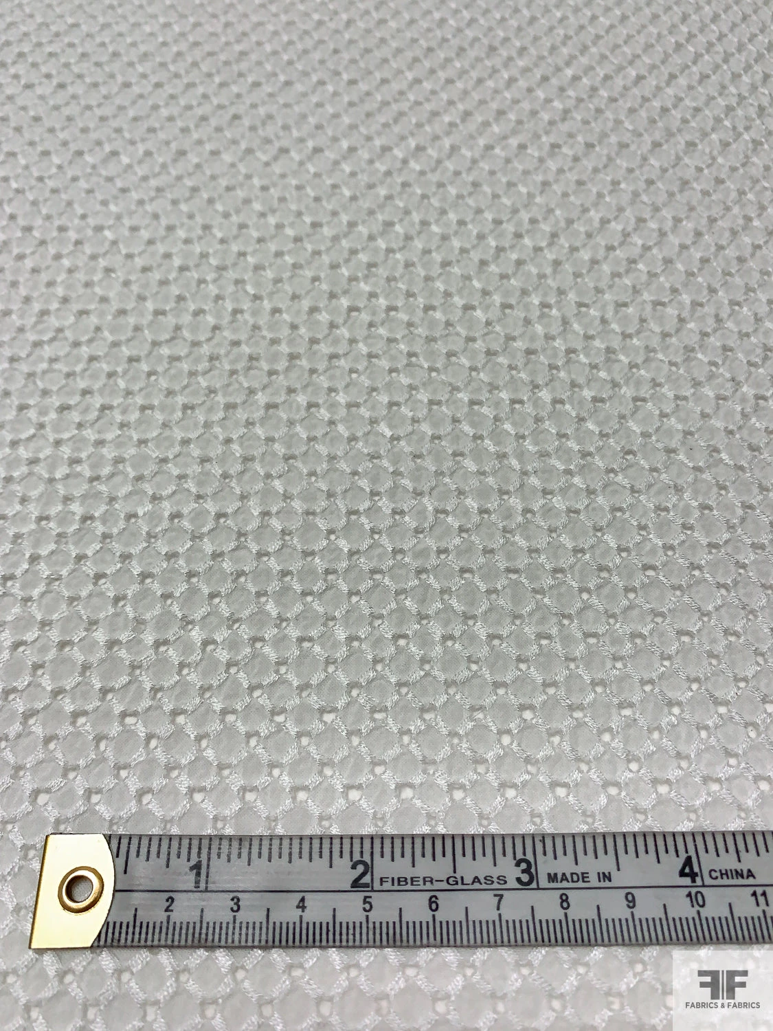 Ditsy Embroidered Cotton Eyelet - Off-White 4 Ditsy Embroidered Cotton Eyelet - Off-White - Image 2