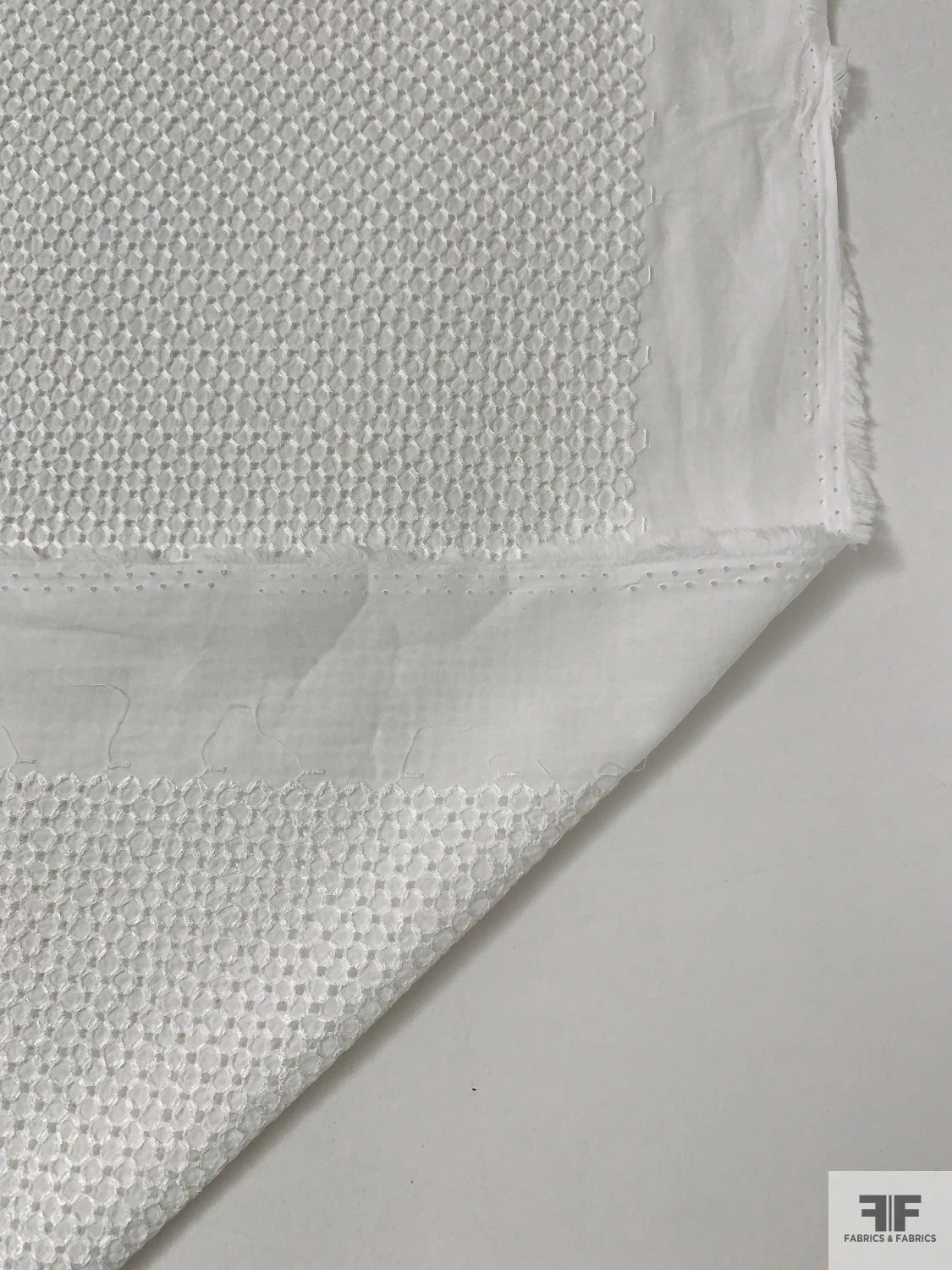 Ditsy Embroidered Cotton Eyelet - Off-White 9 Ditsy Embroidered Cotton Eyelet - Off-White - Image 7