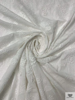 3-Dimensional Floral Embroidered Cotton - Off-White 13 3-Dimensional Floral Embroidered Cotton - Off-White -Fabrics And Fabrics Store 20254 2