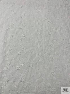 3-Dimensional Floral Embroidered Cotton - Off-White 16 3-Dimensional Floral Embroidered Cotton - Off-White -Fabrics And Fabrics Store 20254 4