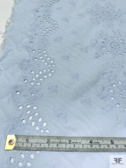 Border Pattern Embroidered Cotton Eyelet - Baby Blue 18 Border Pattern Embroidered Cotton Eyelet - Baby Blue -Fabrics And Fabrics Store 20257 5