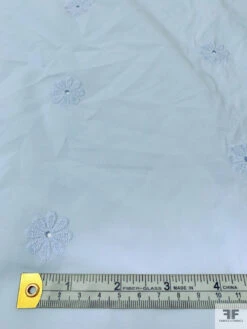 Border Pattern Embroidered Cotton Eyelet - Baby Blue 22 Border Pattern Embroidered Cotton Eyelet - Baby Blue -Fabrics And Fabrics Store 20257 9