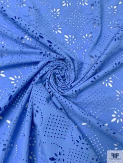 Embroidered Cotton Eyelet - Carolina Blue -Fabrics And Fabrics Store 20259 2