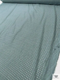 Boxy Embroidered Cotton Eyelet - Dusty Seafoam -Fabrics And Fabrics Store 20260 8