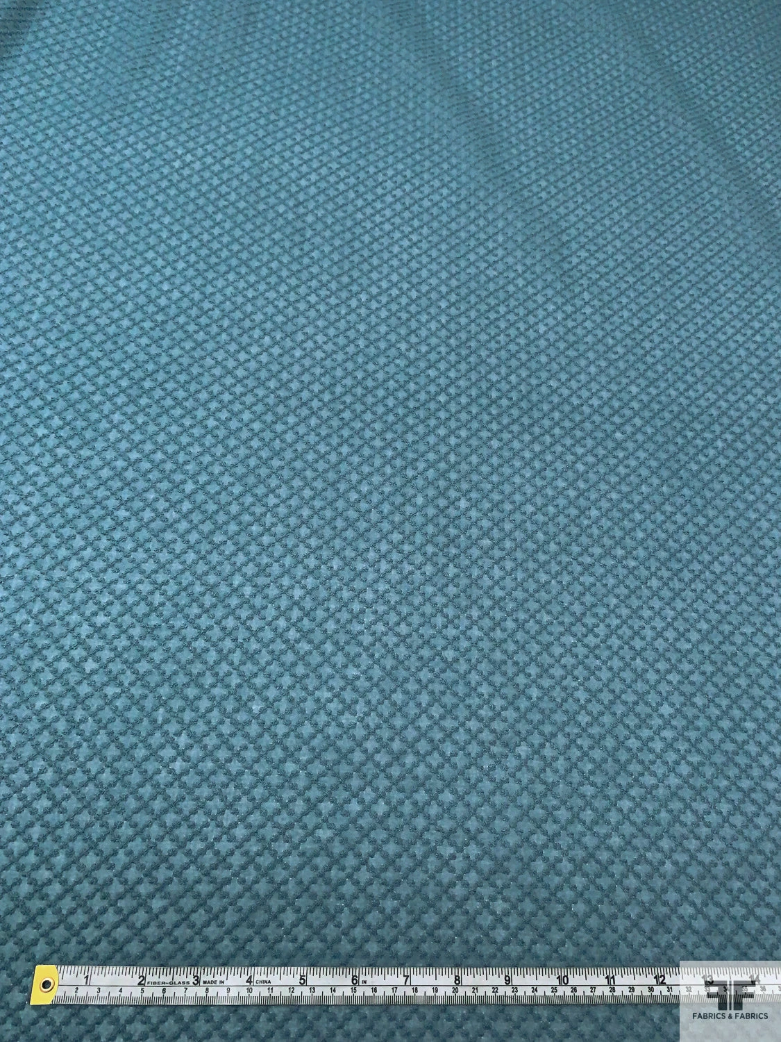 Crosshatch Grid Embroidered Cotton - Dusty Turquoise 7 Crosshatch Grid Embroidered Cotton - Dusty Turquoise - Image 5