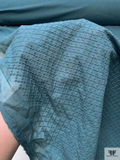 Crosshatch Grid Embroidered Cotton - Dusty Turquoise 18 Crosshatch Grid Embroidered Cotton - Dusty Turquoise -Fabrics And Fabrics Store 20262 8