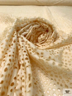 Burnout Novelty Cotton Lawn - Beige / Macaroon Beige