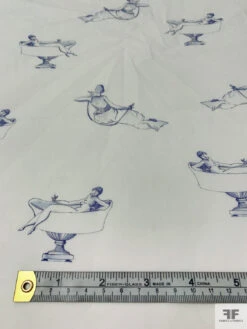 Italian Nude Pose Toile-Like Printed Cotton Lawn - Off-White / Blue 16 Italian Nude Pose Toile-Like Printed Cotton Lawn - Off-White / Blue -Fabrics And Fabrics Store 20270 6