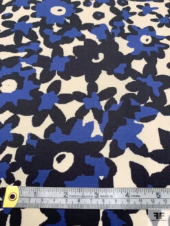 Jovial Floral Printed Cotton Lawn With Fused Back - Navy / Black / Beige-Cream 16 Jovial Floral Printed Cotton Lawn With Fused Back - Navy / Black / Beige-Cream -Fabrics And Fabrics Store 20274 6