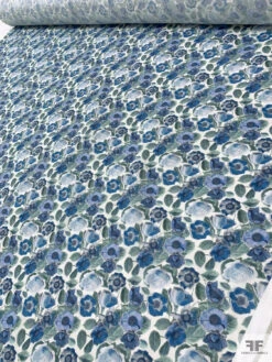 Italian Liberty Of London Floral Printed Cotton Lawn - Blues / Smokey Sage / Off-White 17 Italian Liberty Of London Floral Printed Cotton Lawn - Blues / Smokey Sage / Off-White -Fabrics And Fabrics Store 20281 7