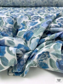 Italian Liberty Of London Floral Printed Cotton Lawn - Blues / Smokey Sage / Off-White 19 Italian Liberty Of London Floral Printed Cotton Lawn - Blues / Smokey Sage / Off-White -Fabrics And Fabrics Store 20281 9