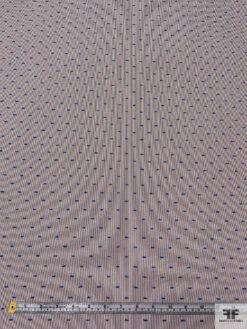 Yarn-Dyed Striped Swiss Dot Cotton Shirting - Brown / White / Blue 15 Yarn-Dyed Striped Swiss Dot Cotton Shirting - Brown / White / Blue -Fabrics And Fabrics Store 20285 4