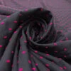 Swiss Dot Cotton Voile - Black / Magenta -Fabrics And Fabrics Store 20287 3
